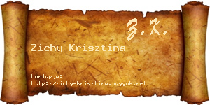 Zichy Krisztina névjegykártya