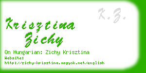 krisztina zichy business card